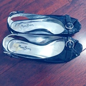 Casual/Dress black peep toe flats